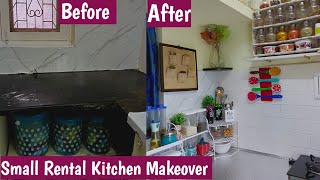 Indian Small RentalNon modular Kitchen Makeoversmallkitchenmakeovermeeshokitchenitemkitchentour👍 [upl. by Kcirdnekal]