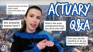 What is an actuary My insurance consulting city job explained  QampA [upl. by Ytiak]