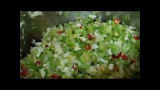 End of Harvest Canning Green Tomatoe Piccalilli Relish [upl. by Natsreik]