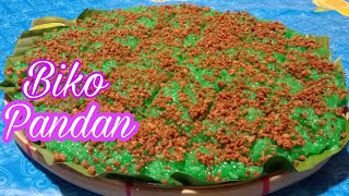 BIKO PANDAN RECIPE  BIKO PANDAN WITH LATIK  PINOY KAKANIN PANGNEGOSYO [upl. by Gherardo315]