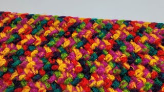 QUICK and EASY Solid Textured Stitch  Crochet Blanket Crochet Scarf  Crochet Double Single Stitch [upl. by Bradleigh]