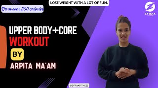 Upper body  core workout  By Arpita Maam  Get Fit  Fitness Workout fitness workout [upl. by Yttel]