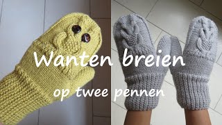 Wanten breien op twee pennen [upl. by Lav]