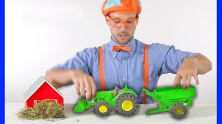 Tractors for Children  Blippi Toys  TRACTOR SONG [upl. by Hgielanna617]