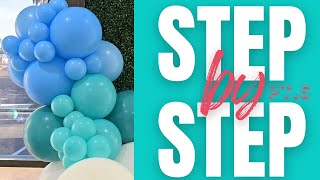 How to do a balloon arch step by step  how to connect balloon clusters for easy balloon arch pt5 [upl. by Ahsiad]