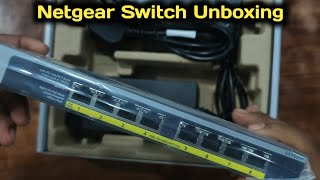 Netgear 8 port Gigabit POE Unmanaged switch Unboxing [upl. by Kylila]