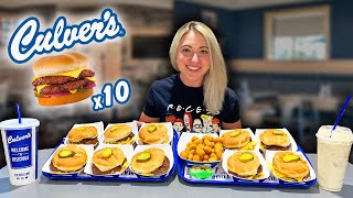 CULVERS DOUBLE DELUXE BUTTER BURGER CHALLENGE [upl. by Adena]