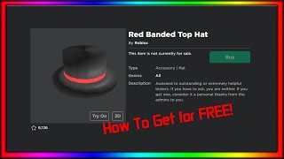 FREE ITEM How to get the PURPLE BANDED BOSS WHITE HAT in ROBLOX Head Accessory [upl. by Sitoiyanap]