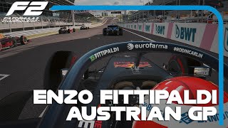 F2 2023  ENZO FITTIPALDI  AUSTRIAN GP  ONBOARDTV  HIGHLIGHTS  ASSETTO CORSA [upl. by Engleman]