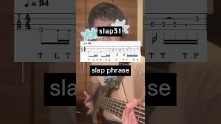 slap31 basslesson slapbass bassline basslick [upl. by Enelaj]