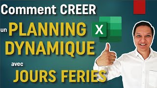 Comment Realiser un Calendrier dynamique Excel avec jours feries [upl. by Frech]