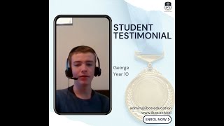 Student Testimonial  George Y10  iBOS School  Online Education UK [upl. by Drhcir]