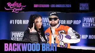 BACKWOOD BRAT Backstage Interview At Rolling Loud With Power 106 amp Rosecrans Vic [upl. by Bili966]