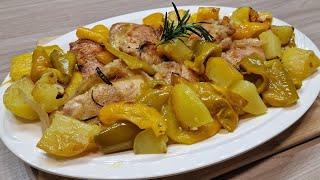 HAI MAI MANGIATO UN POLLO COSI DELIZIOSO TENERO E SUCCOSO POLLO AL FORNO CON PATATE E PEPERONI [upl. by Haliak]