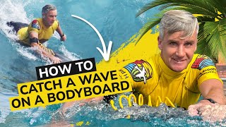 How To Catch A Wave On A Bodyboard  BodyboardSchool [upl. by Rebak]