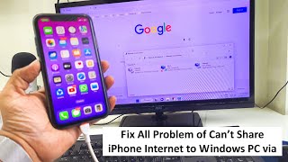 How to Fix All Problem of iPhone Internet Not Connecting to Windows PC via USB [upl. by Darci]