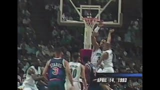 Muggsy Bogues Blocks Patrick Ewing [upl. by Albarran]