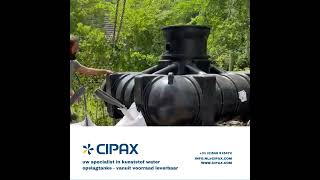 Hoe ziet een installatie van een CIPAX regenwatertank van 5000L eruit [upl. by Irrehc]