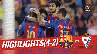 Resumen de FC Barcelona vs SD Eibar 42 [upl. by Nnov921]