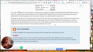 Ch1 Problems Basic Tax Concepts Calculating Tax Average vs Marginal Rates SS [upl. by Yelhak]