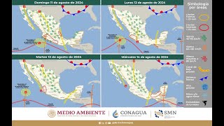 ALERTA TEMPRANA Mexico amp Bahia P Vallarta Frente frio  1 o l Onda Tropical  21 [upl. by Ignatius997]