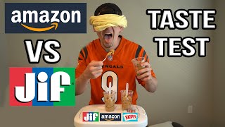 AMAZON BRAND vs Top Name Brandswhich is better Peanut Butter Taste Test [upl. by Dlopoel]