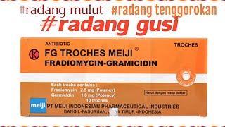 OBAT AMANDEL SARIAWAN RADANG GUSI DAN RADANG MULUT  FG TROCHES [upl. by Sirotek]