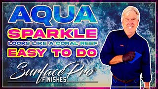 Aqua sparkle  coral reef epoxy countertop [upl. by Weig37]