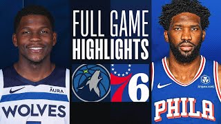 TIMBERWOLVES at 76ERS  FULL GAME HIGHLIGHTS  December 20 2023 [upl. by Aivart]