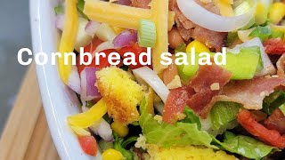 Cake Pan Cornbread Salad Everyones Favorite Summer BBQ Recipe [upl. by Xad353]