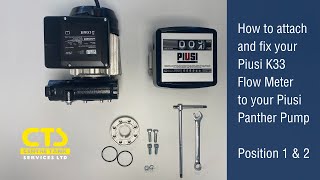 How to Attach the Piusi K33 Flow Meter to Piusi Panther Pump [upl. by Ynoep188]