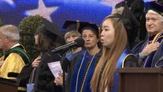 UCLA Commencement 2013  Ashley Yoon Sings the National Anthem [upl. by Emersen]