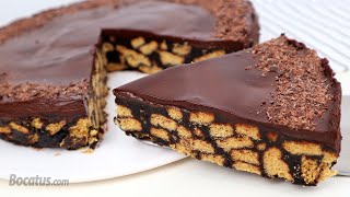 La Tarta de Galletas con Chocolate más fácil y rápida de preparar ¡sin horno y en pocos minutos [upl. by Hen]