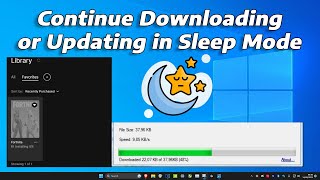 How To Continue Downloading or Updating in Sleep Mode Windows 11 [upl. by Roland]