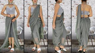 How to Wear Saree in Dhoti Style  Dhoti Style Saree Draping Tutorial [upl. by Noirod]