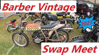 BARBER VINTAGE MOTORCYCLE SWAP MEET 2023 [upl. by Zsamot]