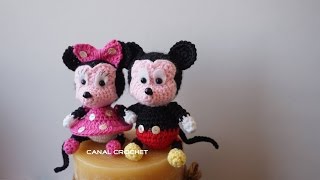 Mickey y Minnie amigurumi tutorial [upl. by Diskin443]