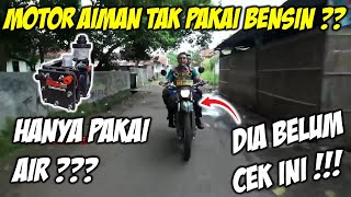 Sepeda motor dikendarai Aiman tanpa bensin Hanya pakai air amp nikuba [upl. by Evangelina718]