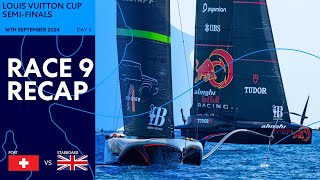 Louis Vuitton Cup SemiFinals Race 9 Recap  Alinghi Red Bull Racing vs INEOS Britannia [upl. by Theodora]