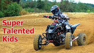 Super Talented Little Kids on Mini Quad ATV 2017 [upl. by Atiran]