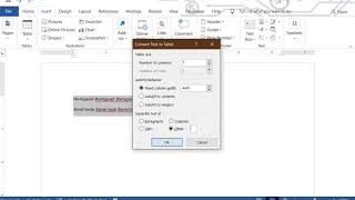 Kako pretvoriti tekst u tabelu Microsoft Word [upl. by Hsinam]