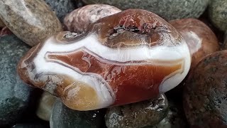 Two Hearted river Lake Superior agate hunting A very windy and productive day on the beach [upl. by Nnarual]