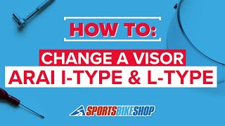 How To Change An Arai Visor IType or Ltype fitting [upl. by Annahaj47]