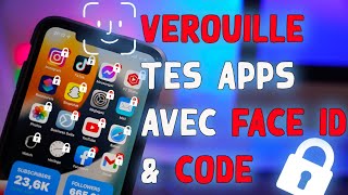 IOS 154  NOUVEAU BLOQUE TES APPLICATIONS AVEC FACE ID ET CODE methode tres facile [upl. by Trisa100]