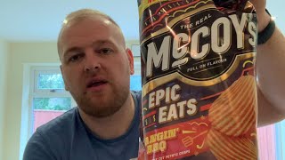 McCoys Epic Eats Bangin’ BBQ Flavour Crisps  Review [upl. by Ronna365]