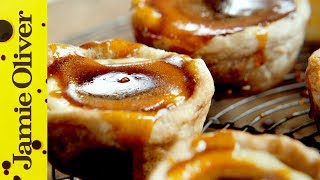 Jamies Quick Portuguese Custard Tarts [upl. by Edak]