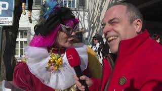 Die Fasnacht in Sissach fand in diesem Jahr in einem etwas anderen  Fasnachtskostüm  statt [upl. by Ariec]