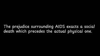 The prejudice surrounding AIDS exacts a [upl. by Ahsinev783]