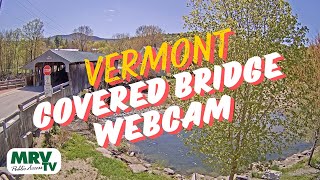 Vermont Covered Bridge Webcam in HD from the Mad River Valley 🍁🍂 [upl. by Aita]