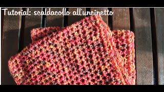 Scaldacollo alluncinetto semplice e veloce  How to crochet a fast and easy cowl [upl. by Clayson415]